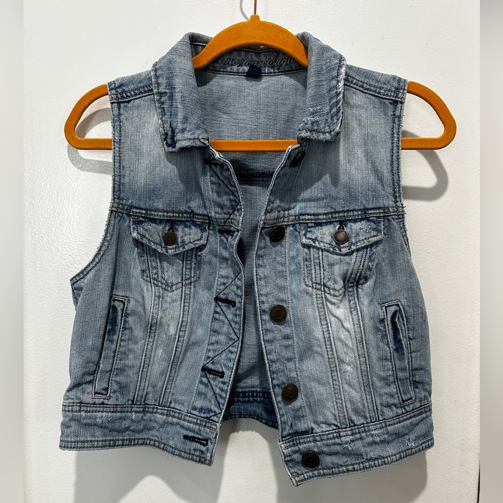 American Eagle Denim Vest